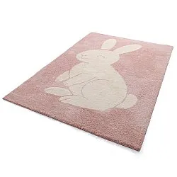 Kinderteppich - Soft Bunny (rosa/creme)