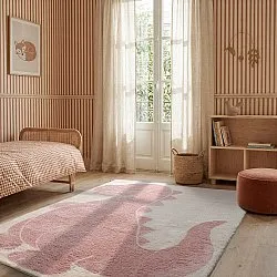 Kinderteppich - Soft Dino (creme/rosa)