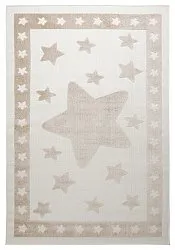 Kinderteppich - Star Frame (creme/braun)