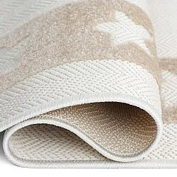 Kinderteppich - Star Frame (creme/braun)