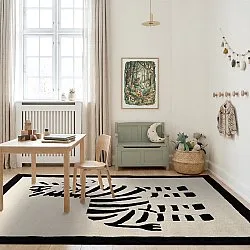 Kinderteppich - Zebra Hand Tufted Wool Premium (beige/schwarz)