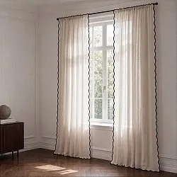 2er-Pack Gardinen - Baumwollgardine Yrsa (hellbeige)