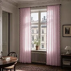 2er-Pack Gardinen - Baumwollgardine Yrsa (rosa)
