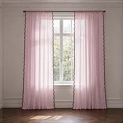 2er-Pack Gardinen - Baumwollgardine Yrsa (rosa)