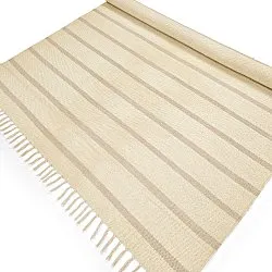 Baumwollteppich - Helle (offwhite/grau)