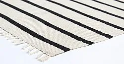 Baumwollteppich - Helle (offwhite/schwarz)