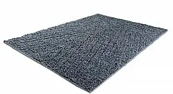 Hochflorteppiche - Kendra Natural Cotton Shaggy (grau/schwarz)