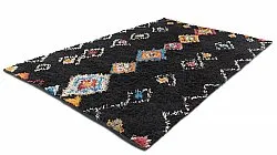 Hochflorteppiche - Marden Natural Cotton Shaggy (schwarz/multi)