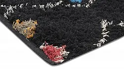 Hochflorteppiche - Marden Natural Cotton Shaggy (schwarz/multi)