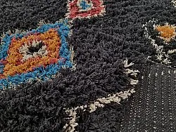 Hochflorteppiche - Marden Natural Cotton Shaggy (schwarz/multi)