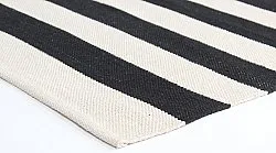 Baumwollteppich - Nilo (schwarz/weiß)