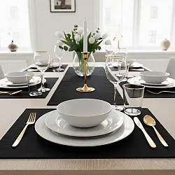 Platzset 2er-Pack - Niva (schwarz)
