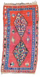 Marokkanische Berber Teppich Boucherouite 330 x 150 cm