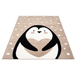 Kinderteppich - Bubble Penguin (beige)