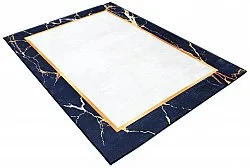 Wilton-Teppich - Cerasia (blau/weiß/gold)