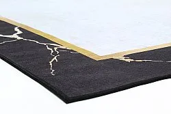 Wilton-Teppich - Cerasia (schwarz/weiß/gold)