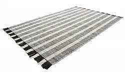 Denim-Teppich - Ally (schwarz/cremeweiß)