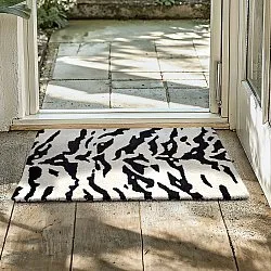 Fußmatte - Zebra Tufted Wool Premium (weiß/schwarz)