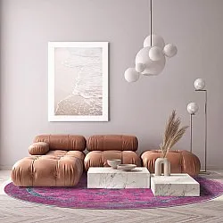 Rund Teppich - Gombalia (violett)