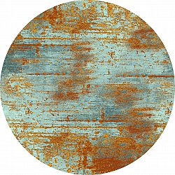 Rund Teppich - Kebira (braun/blau)