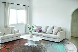 Rund Teppich - Andali (grau/rot/multi)