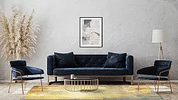 Wilton-Teppich - Palau (gold/beige/blau)