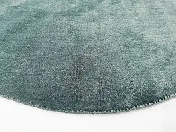 Rund Teppich - Recycled PET with viscose look (stahlblau)