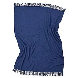 Decken - Veya cotton throw (marineblau)