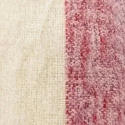 Decken - Wolldecke im Mischgewebe - Beatriz Stripe (rot/weiß)