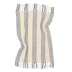 Decken - Wolldecke im Mischgewebe - Beatriz Stripe (schwarz/weiß)