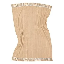 Decken - Baumwolldecke - Martina Stripe (beige/weiß)