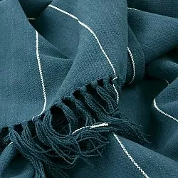 Decken - Baumwolldecke - Martina Stripe (blau/weiß)