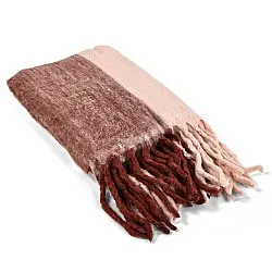 Decken - Überwurf aus Wollmischung - Carol (rosa)