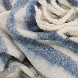 Decken - Überwurf aus Wollmischung - Monica (blau)