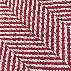Decken - Baumwolldecke - Denisa Fishbone (rot/weiß)
