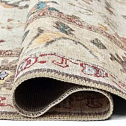 Flachgewebter Teppich - Adira (grau/rosa)