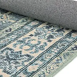 Flachgewebter Teppich - Benaluna (blau/grün)