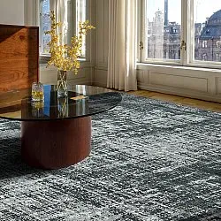 Flachgewebter Teppich - Elira (schwarz)