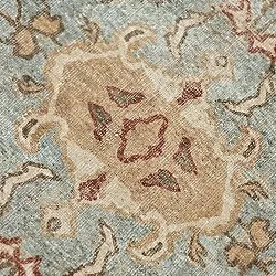 Flachgewebter Teppich - Layla (hellblau)