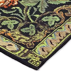 Flachgewebter Teppich - Masarida (schwarz/mehrfarbig)