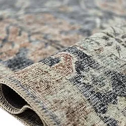 Flachgewebter Teppich - Noura (dunkelblau)
