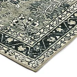 Flachgewebter Teppich - Yasirah (blau/grün)
