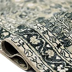 Flachgewebter Teppich - Yasirah (blau/grün)