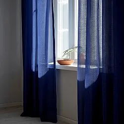 Vorhänge - Leinenvorhang Cosmina (blau)