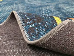 Wilton-Teppich - Zaros (blau/gold)