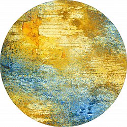 Rund Teppich - Seia (gul-blå)