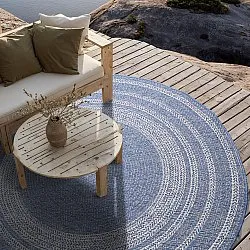 Rund Teppich - Indoor/Outdoor Angus (blau)