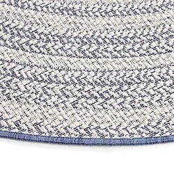 Rund Teppich - Indoor/Outdoor Angus (blau)