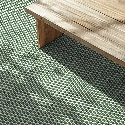 Teppich für innen und außen - Coastal Wool Look (grün/weiß)