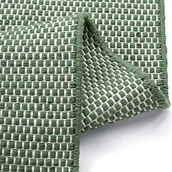 Teppich für innen und außen - Coastal Wool Look (grün/weiß)